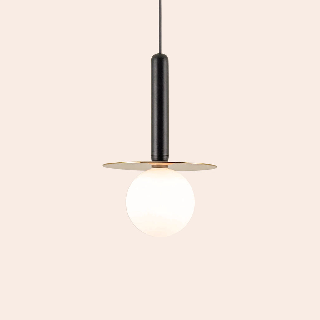 Charcoal Grey Disk Pendant Light - Miola