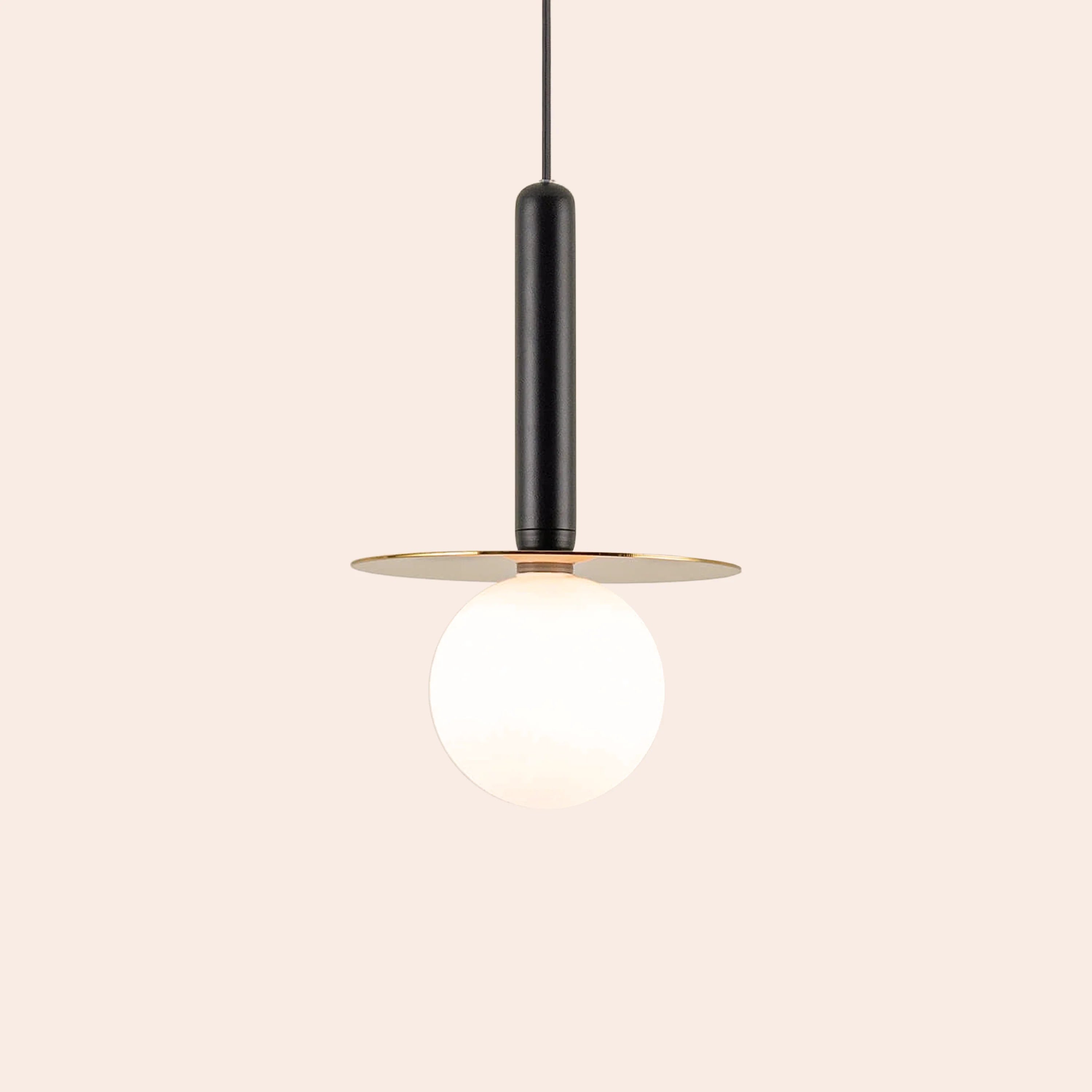Charcoal Grey Disk Pendant Light - Miola