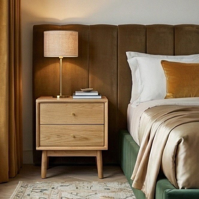 Wright Oak Bedside Table - Miola