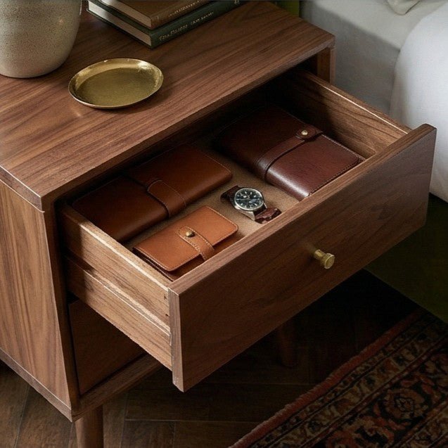 Wright Walnut Bedside Table - Miola