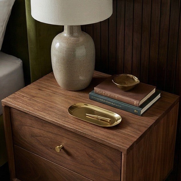 Wright Walnut Bedside Table - Miola