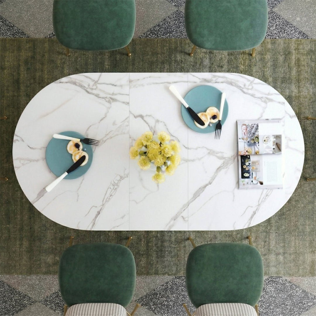 COSCO Modern Folding Dining Table, Green & Grey - Miola