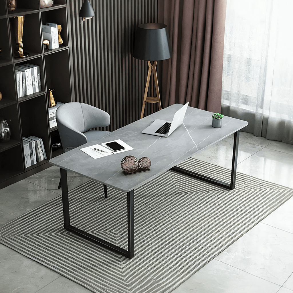 Casson Office Desk, Sintered Stone - Miola