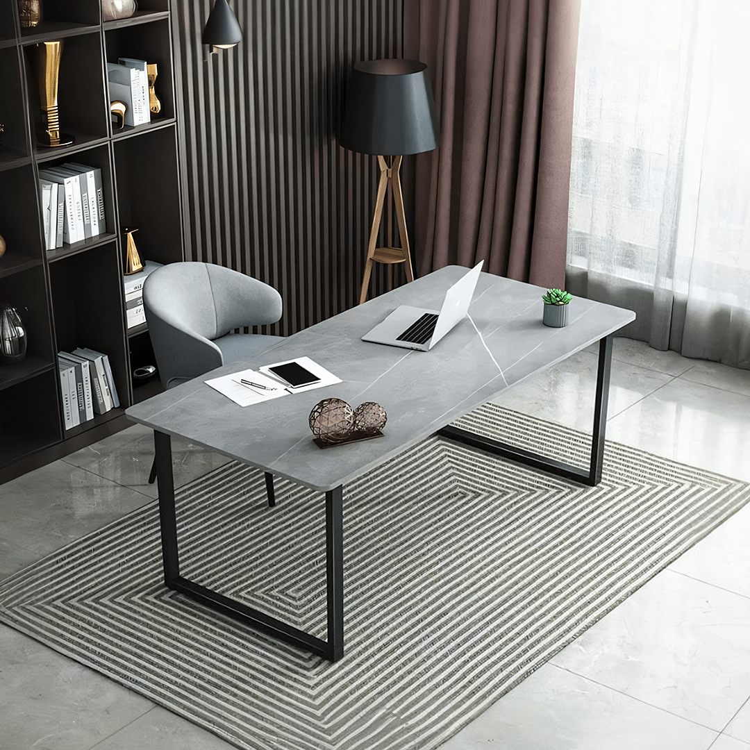 Casson Office Desk, Sintered Stone - Miola