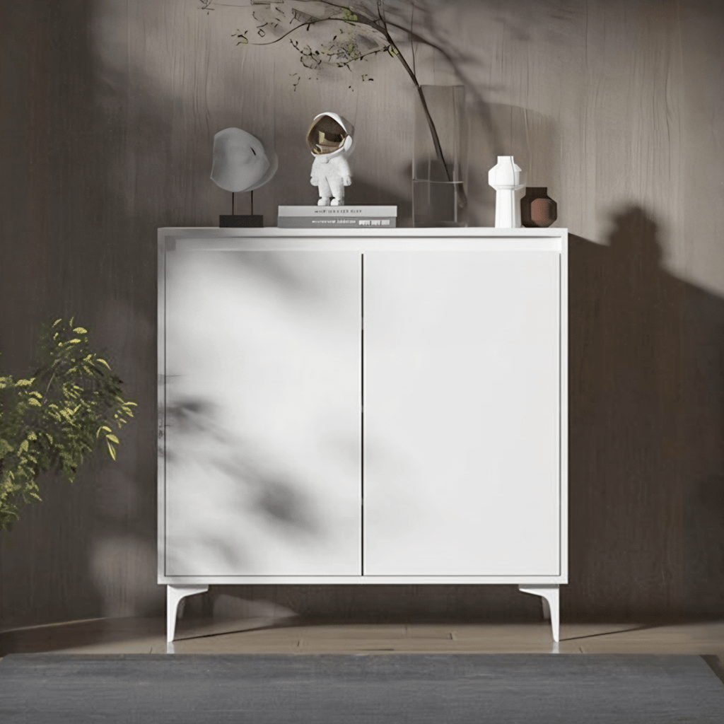 Cethy Wood Shoe Storage, White - Miola