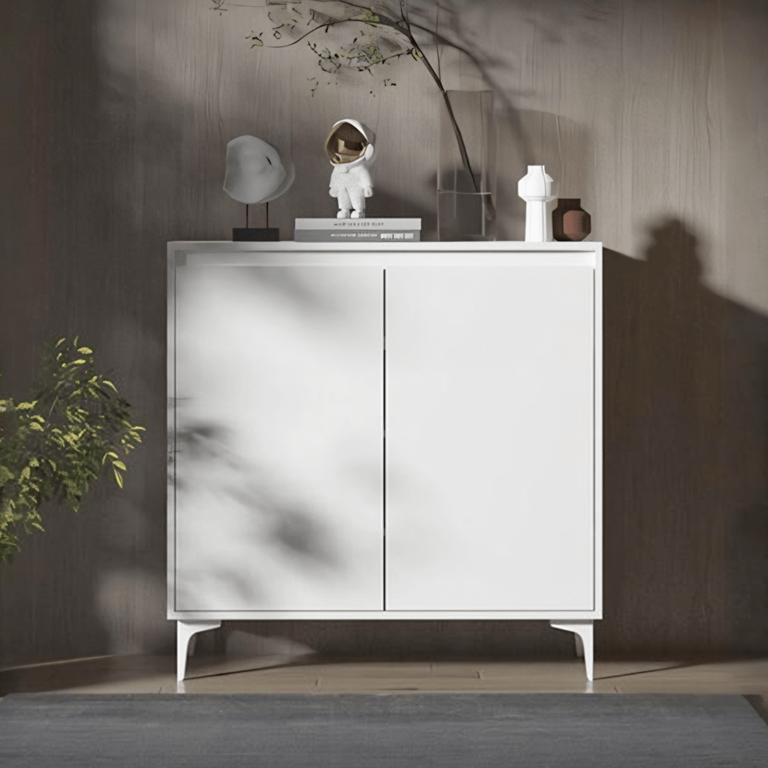 Cethy Wood Shoe Storage, White - Miola