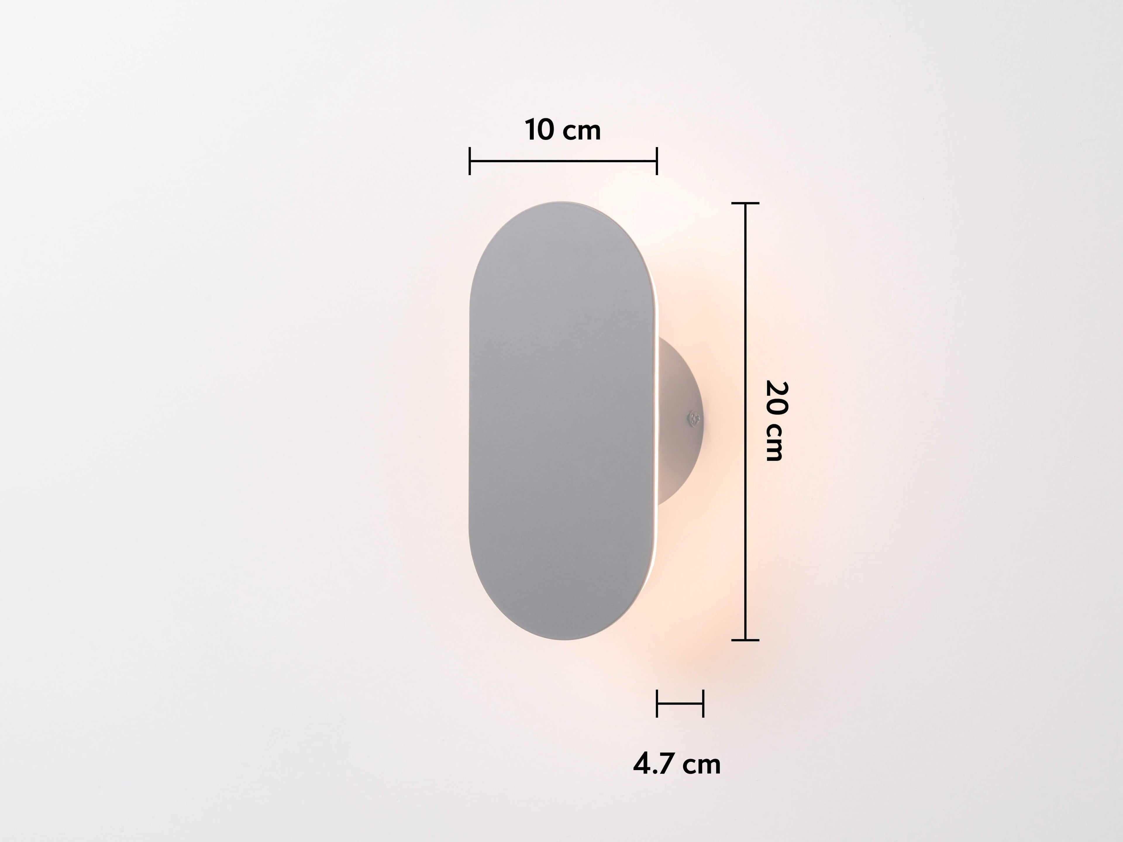 Charcoal grey mini diffuser wall light - Miola