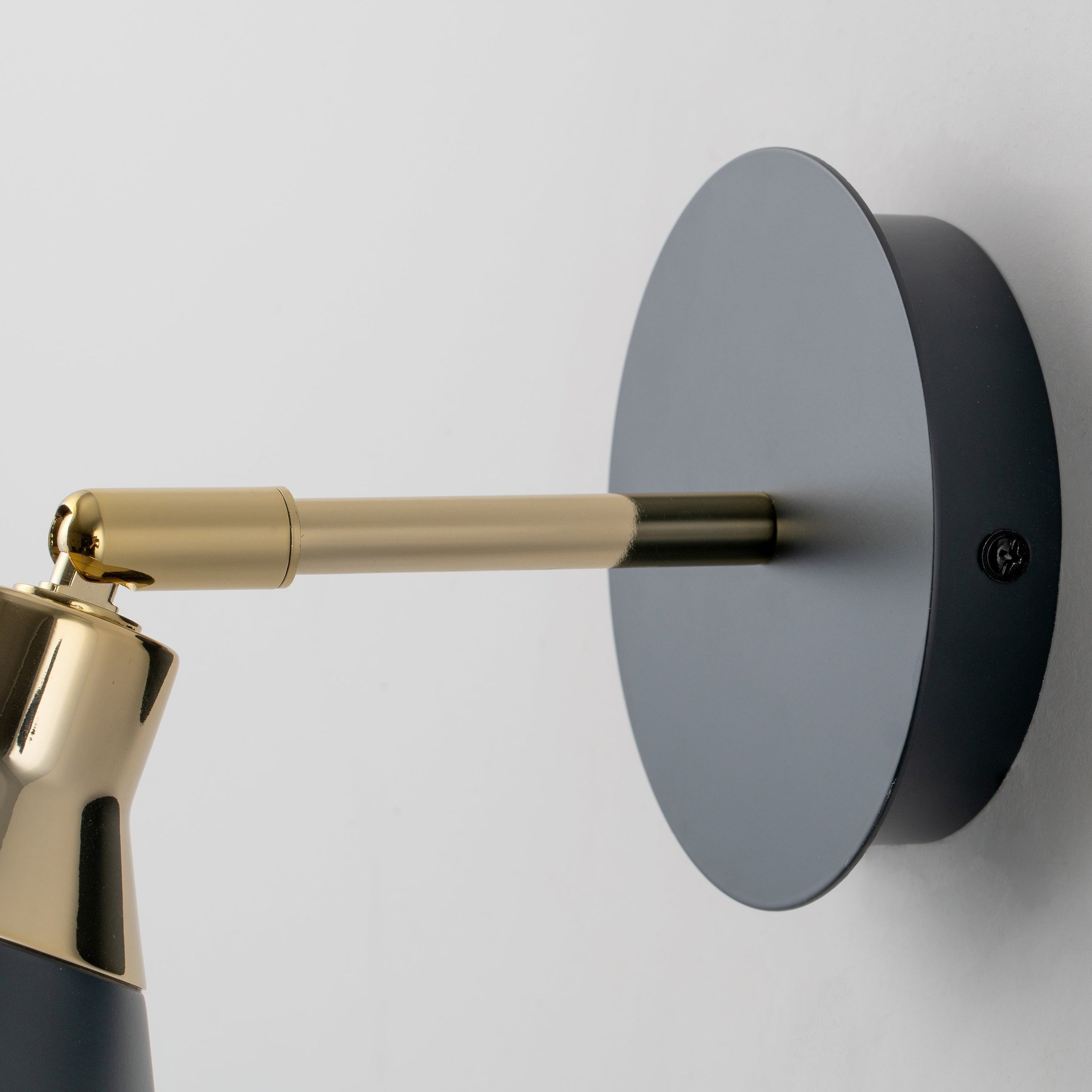 Charcoal grey cone wall light - Miola