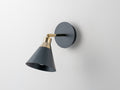 Charcoal grey cone wall light - Miola