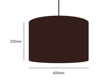 Damson blue check lined drum shade - Miola