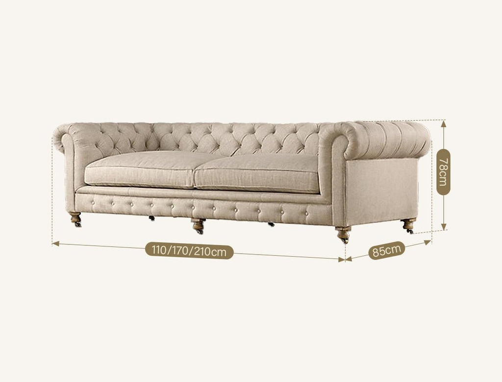 ChicComfort Two Seater Sofa, Velvet - Miola