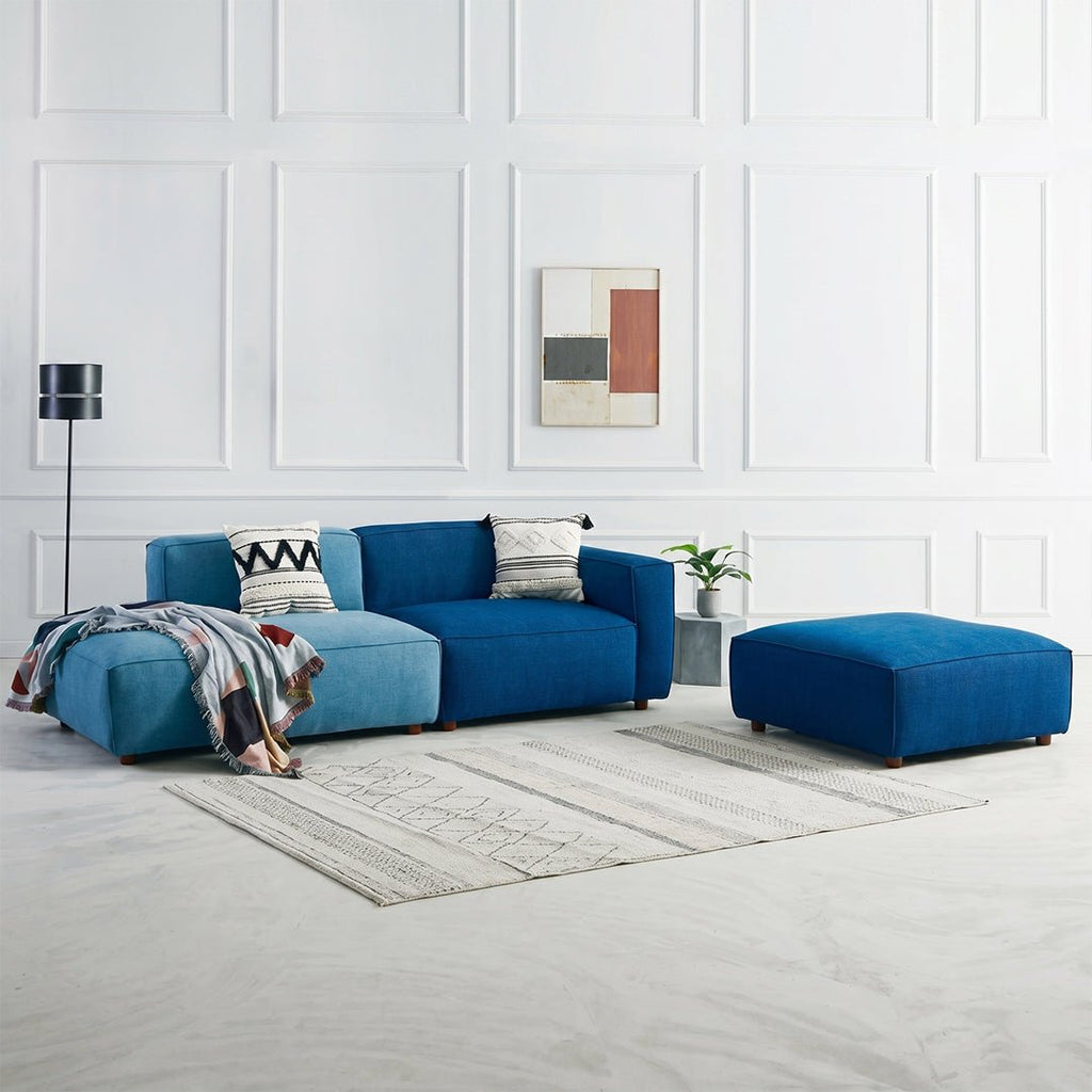 Chul Two Seater Sofa, Modular Sofa, Blue - Miola