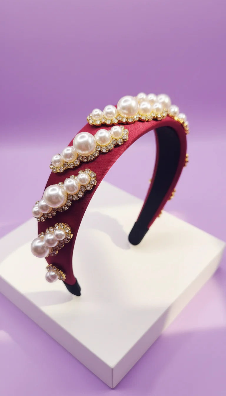 Pearl & Crystal Layered Hair band