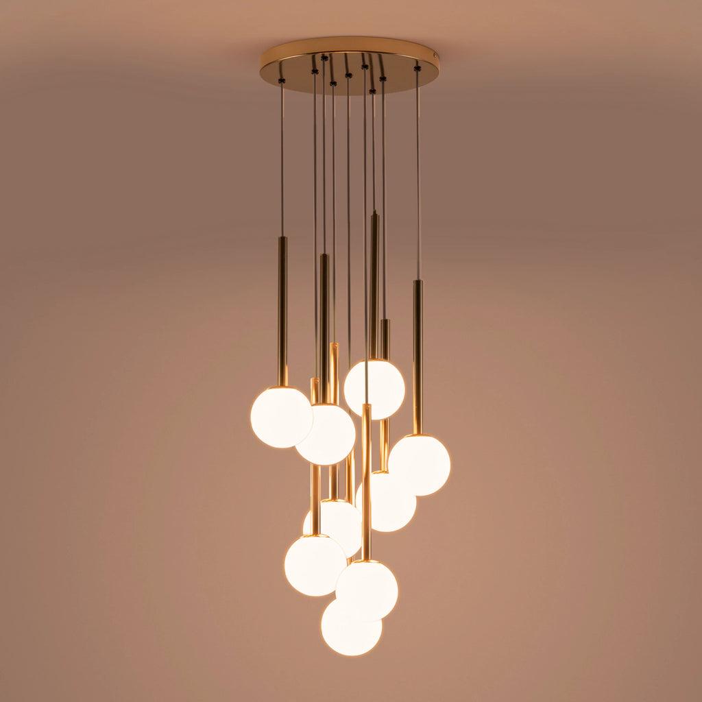 Brass cluster pendant ceiling light - Miola
