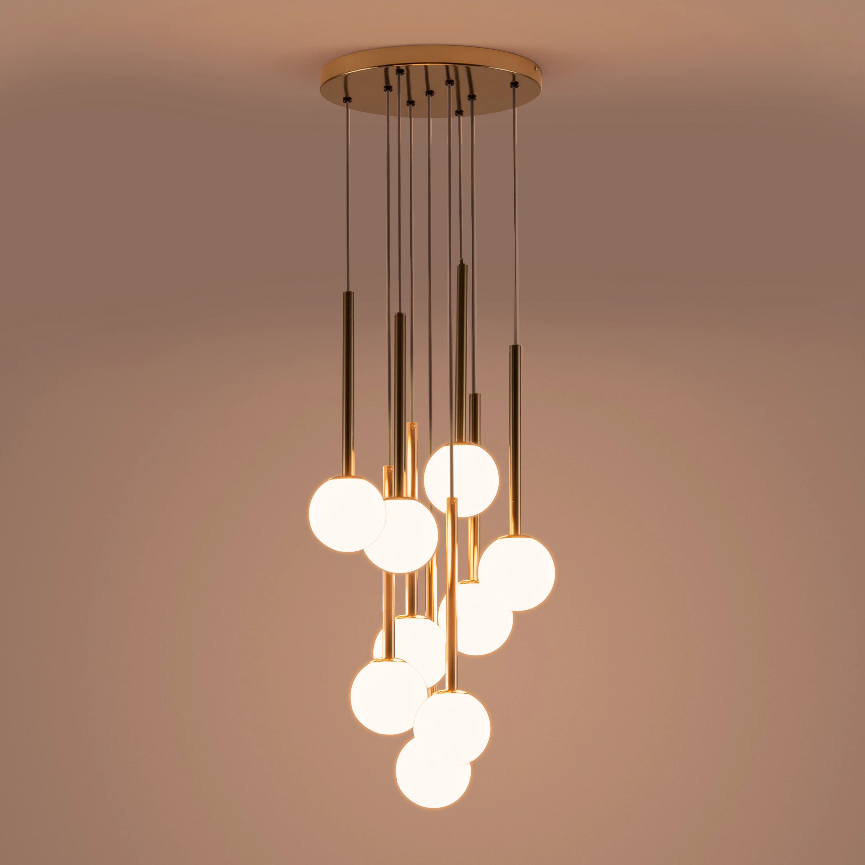 Brass cluster pendant ceiling light - Miola