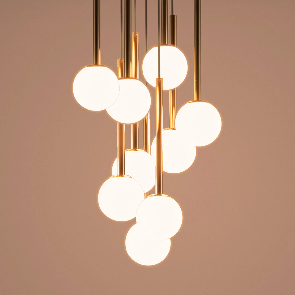 Brass Cluster Pendant Ceiling Light - Miola