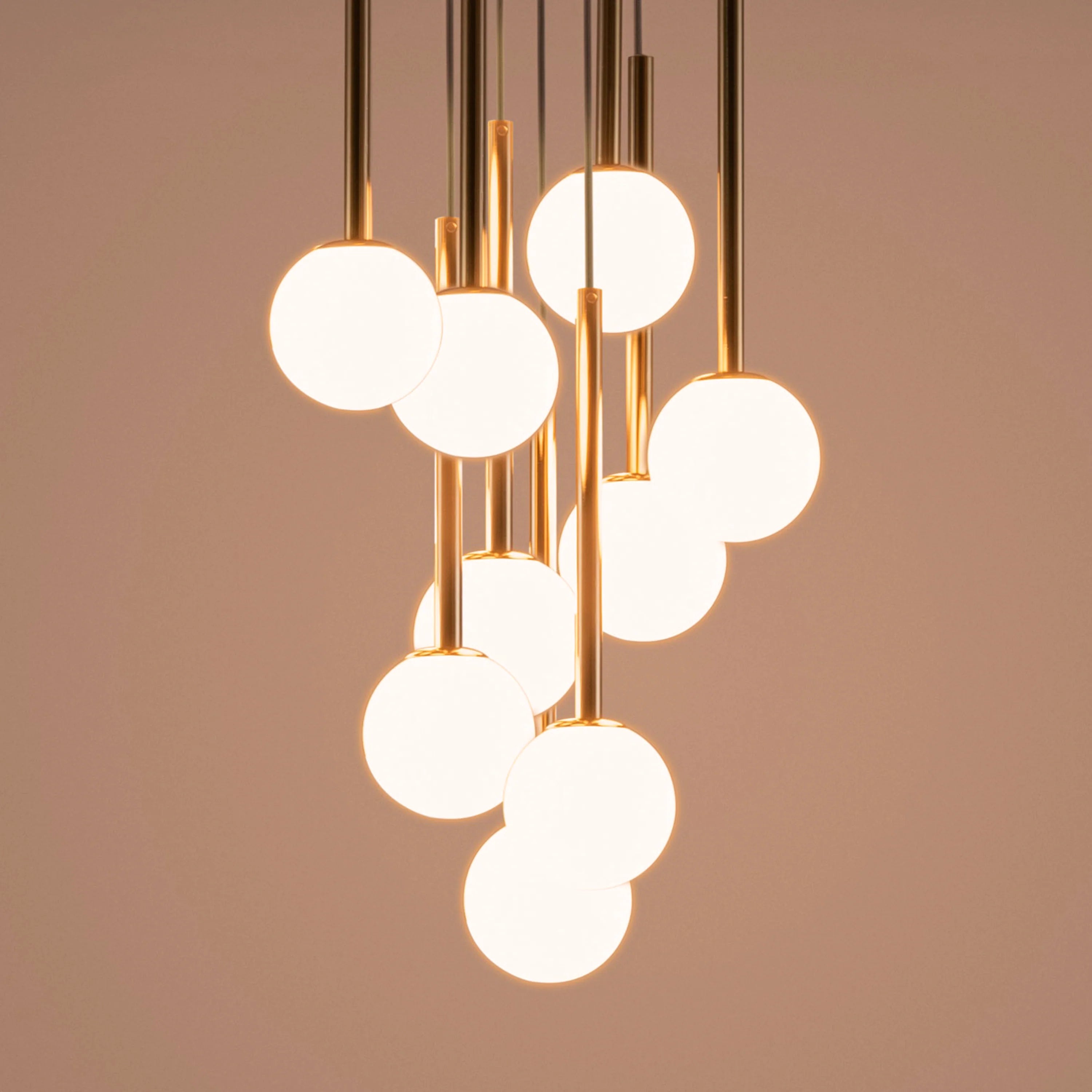 Brass Cluster Pendant Ceiling Light - Miola
