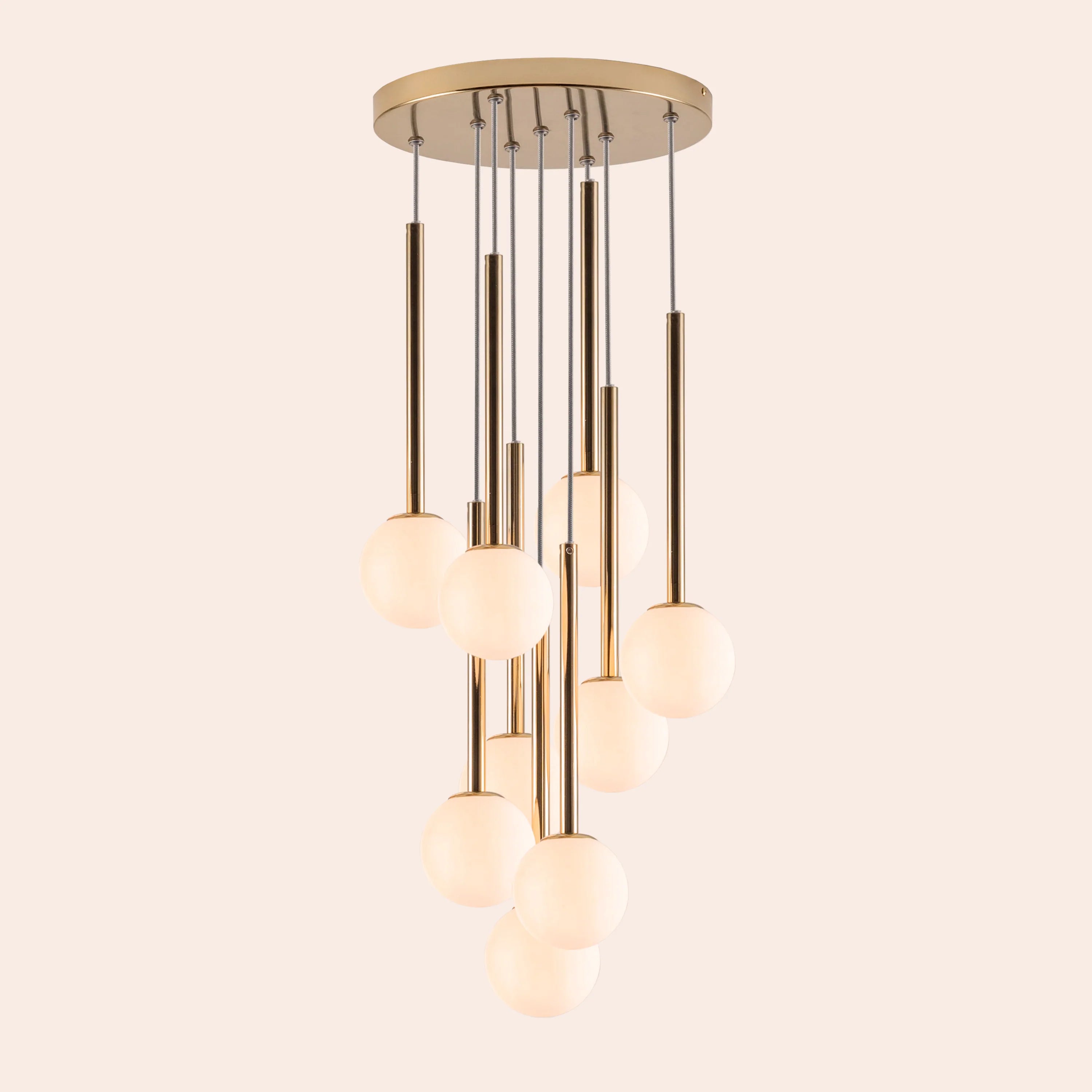 Brass cluster pendant ceiling light - Miola