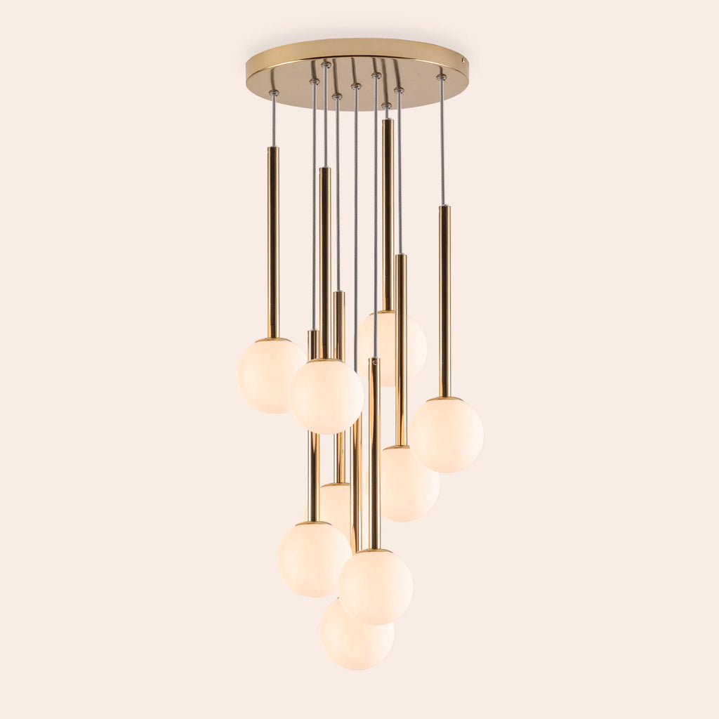 Brass cluster pendant ceiling light - Miola