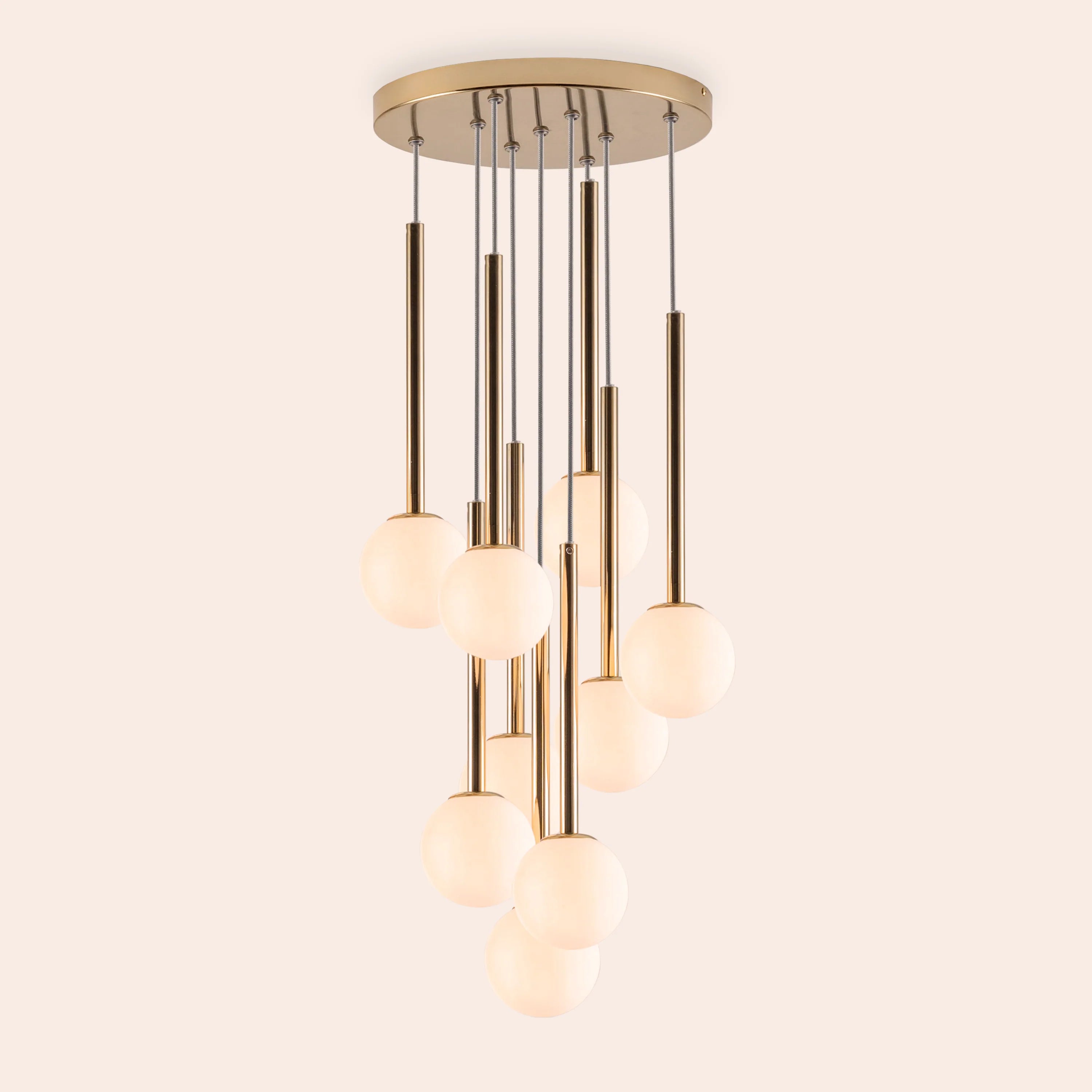 Brass cluster pendant ceiling light - Miola