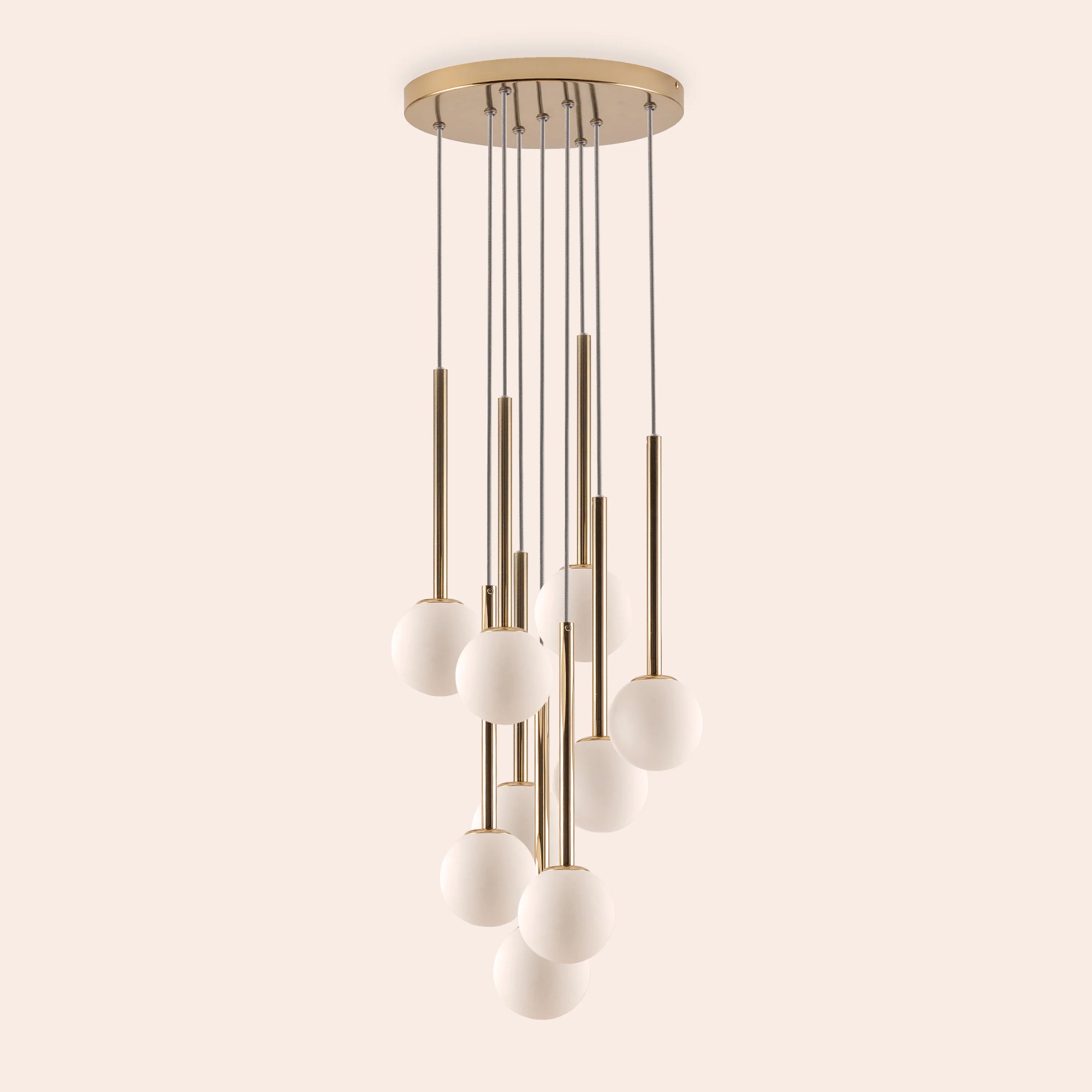 Brass Cluster Pendant Ceiling Light - Miola