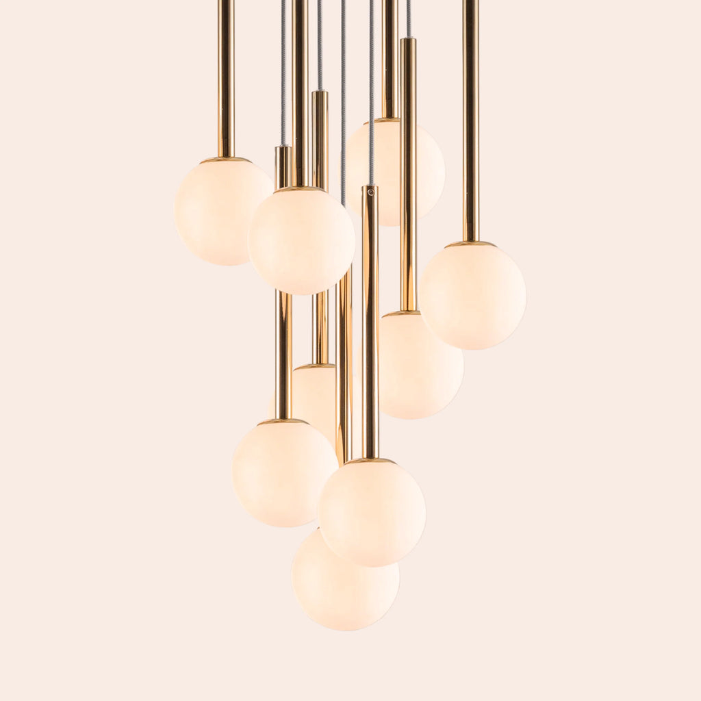 Brass cluster pendant ceiling light - Miola