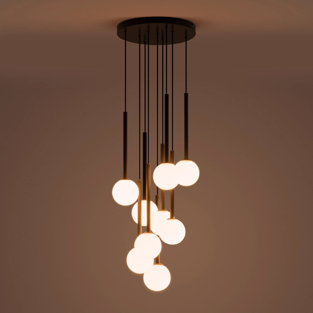 Charcoal grey pendant cluster ceiling light - Miola