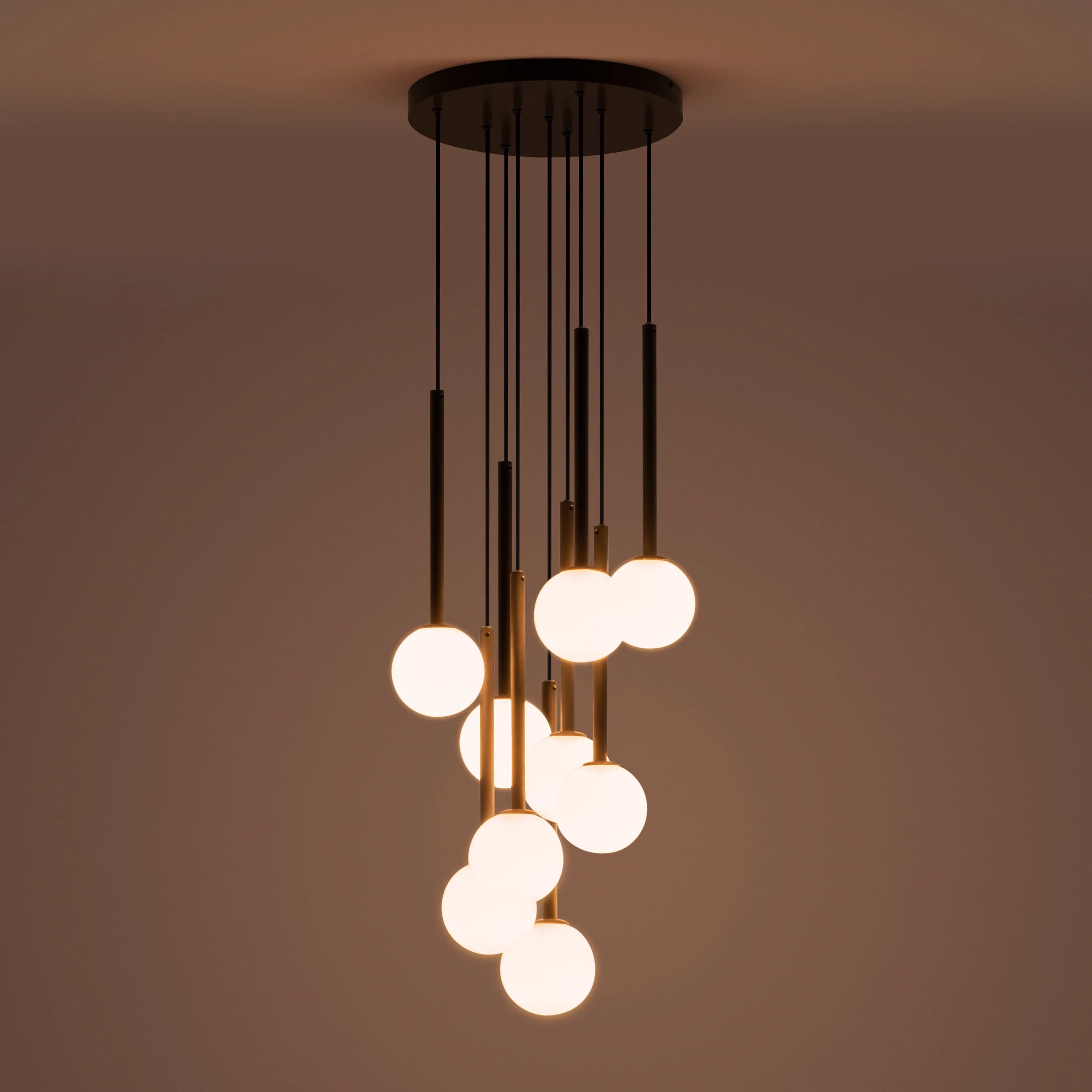 Charcoal grey pendant cluster ceiling light - Miola