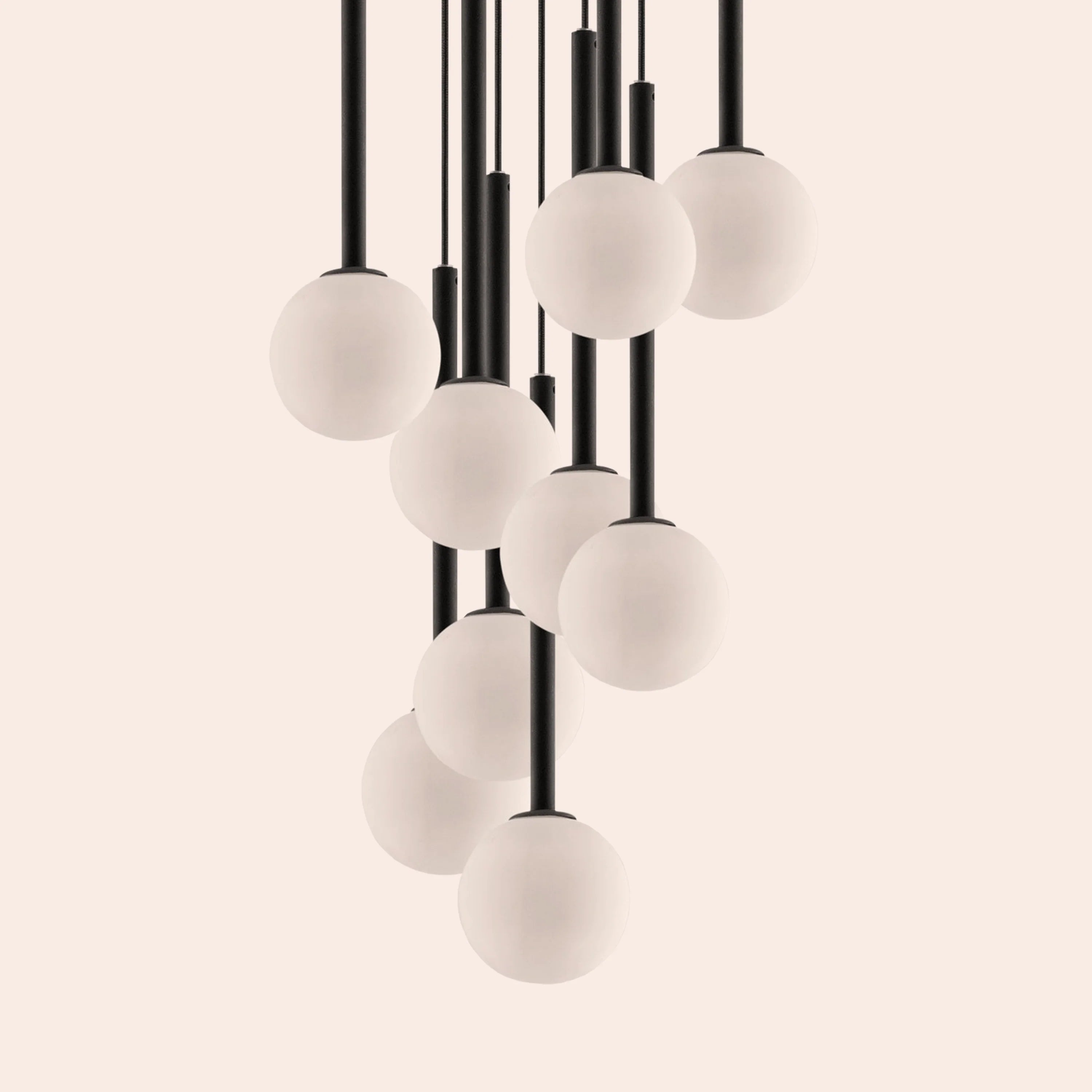 Charcoal Grey Pendant Cluster Ceiling Light - Miola