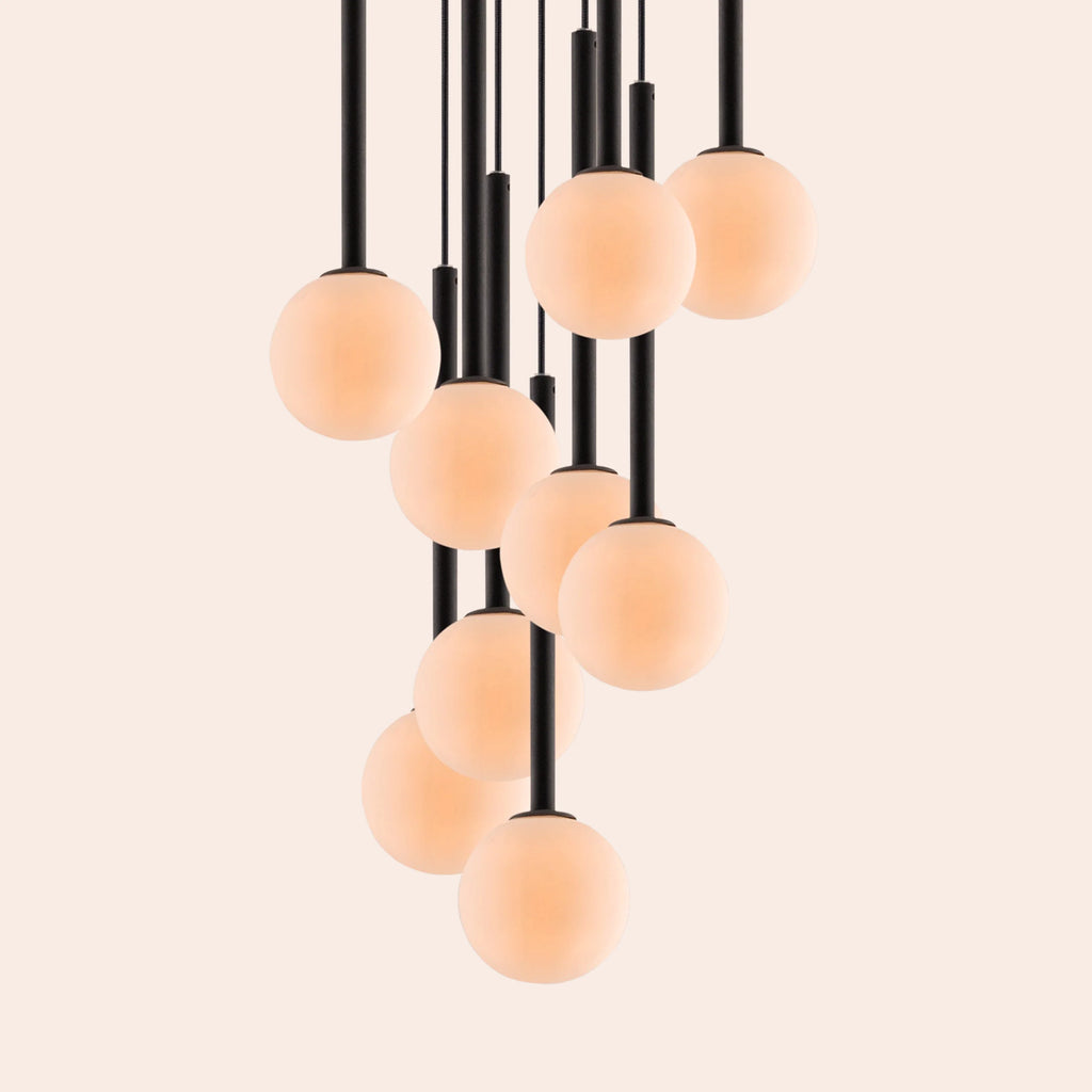 Charcoal grey pendant cluster ceiling light - Miola