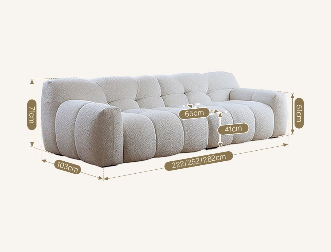 Cora Cloud Two/Three Seater Sofa, Boucle - Miola