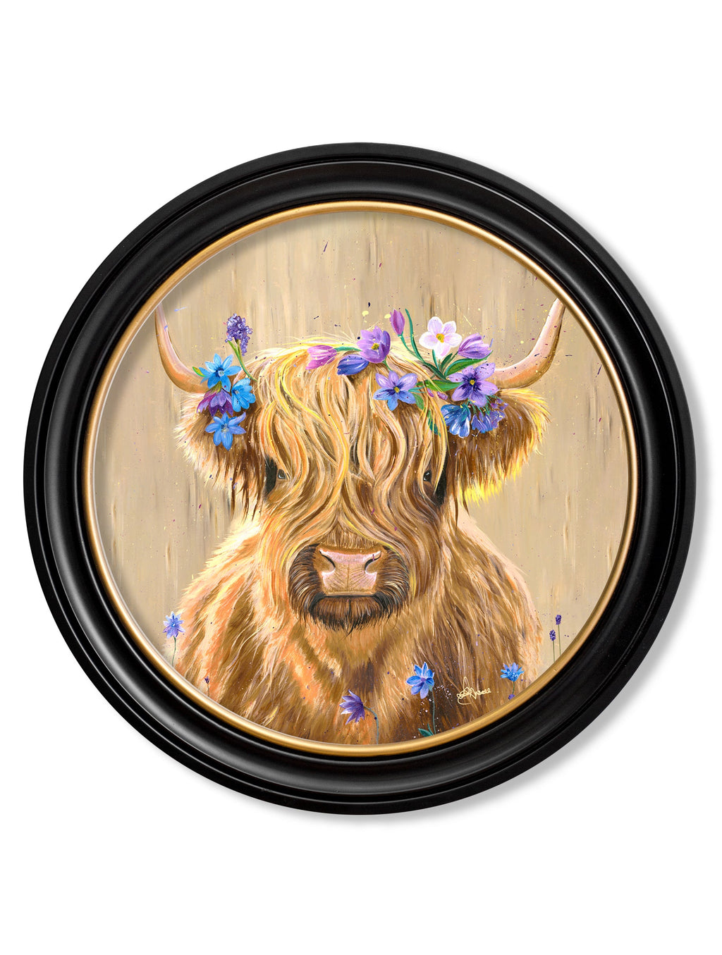 Highland Cow Print 'Flower Girl'