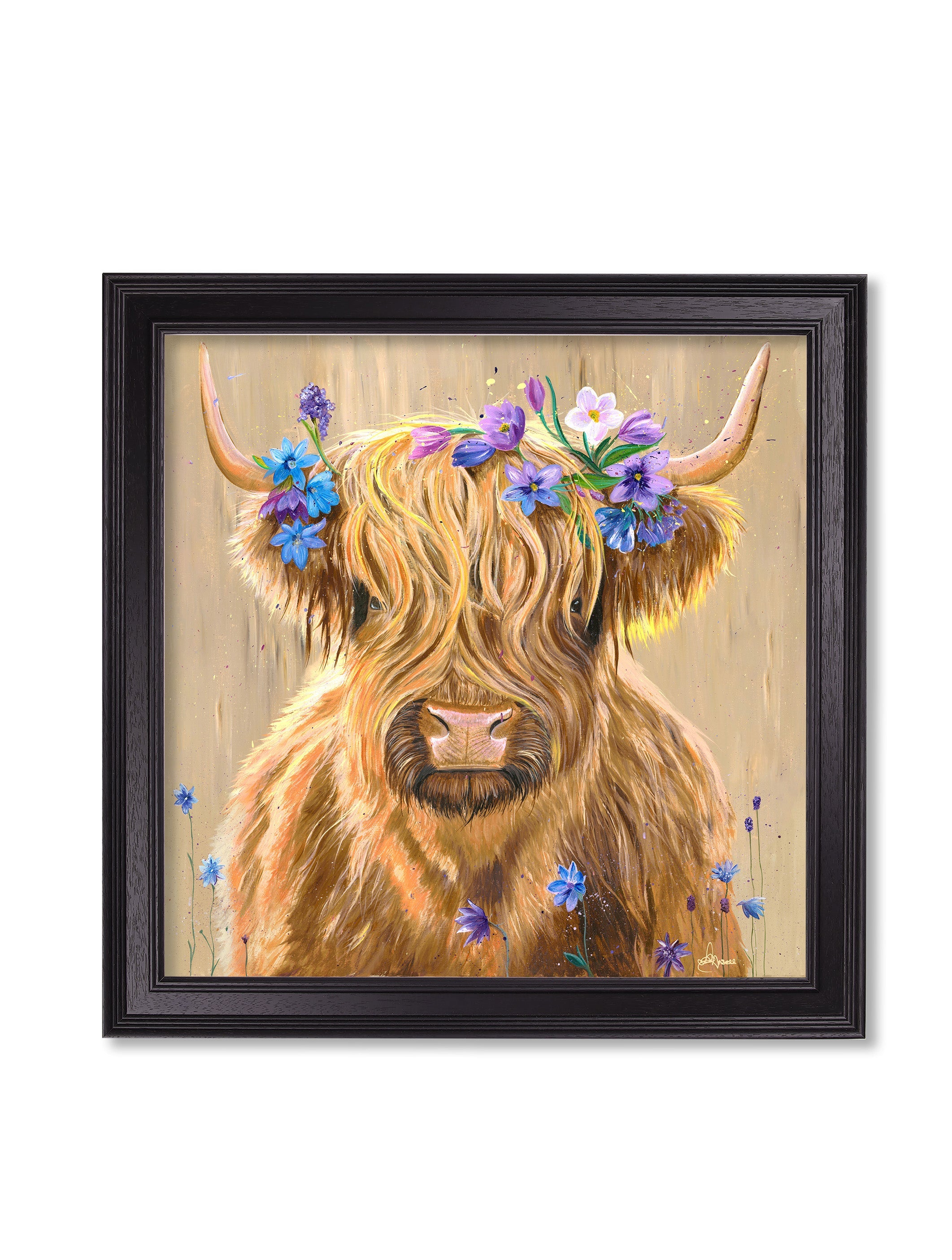 Highland Cow Print 'Flower Girl'