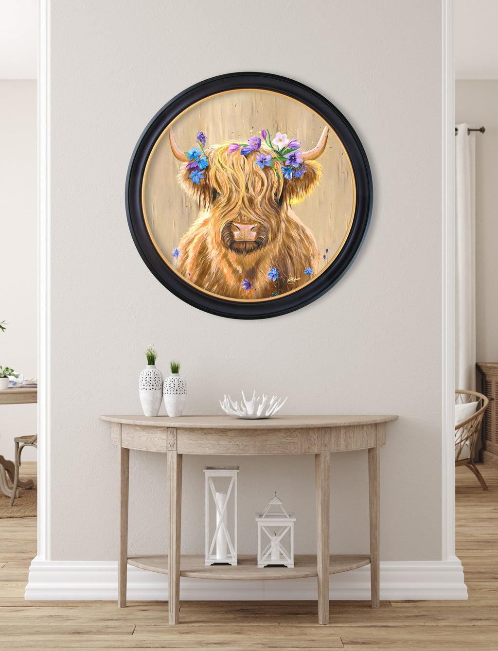 Highland Cow Print 'Flower Girl'
