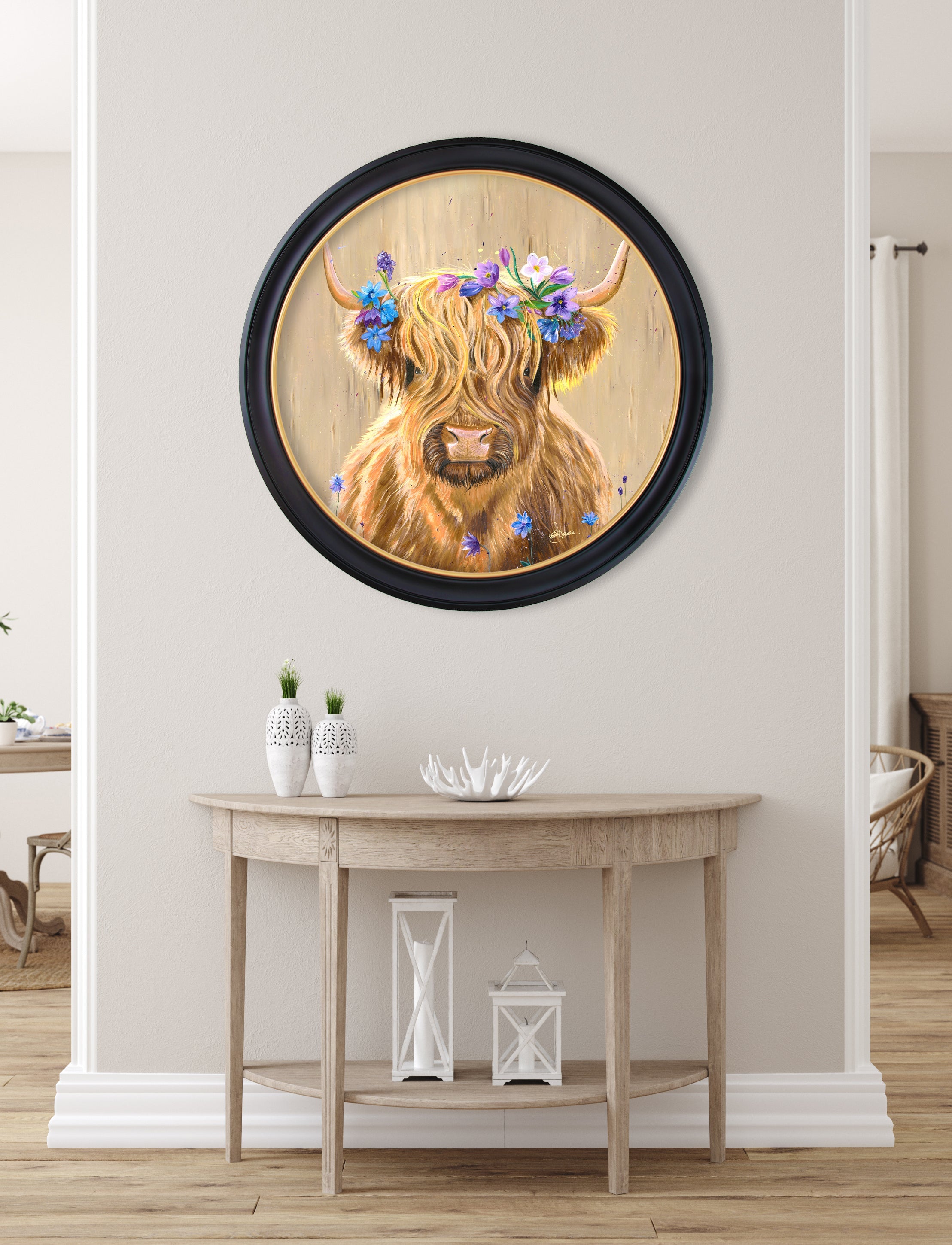 Highland Cow Print 'Flower Girl'