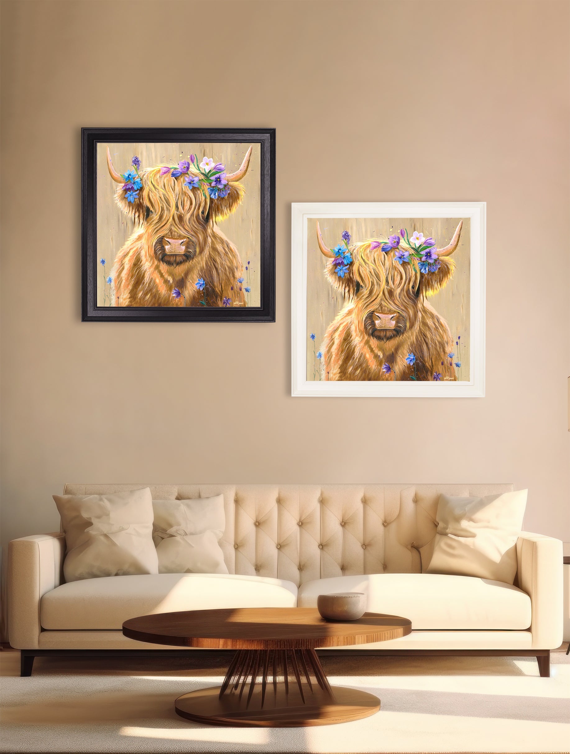 Highland Cow Print 'Flower Girl'