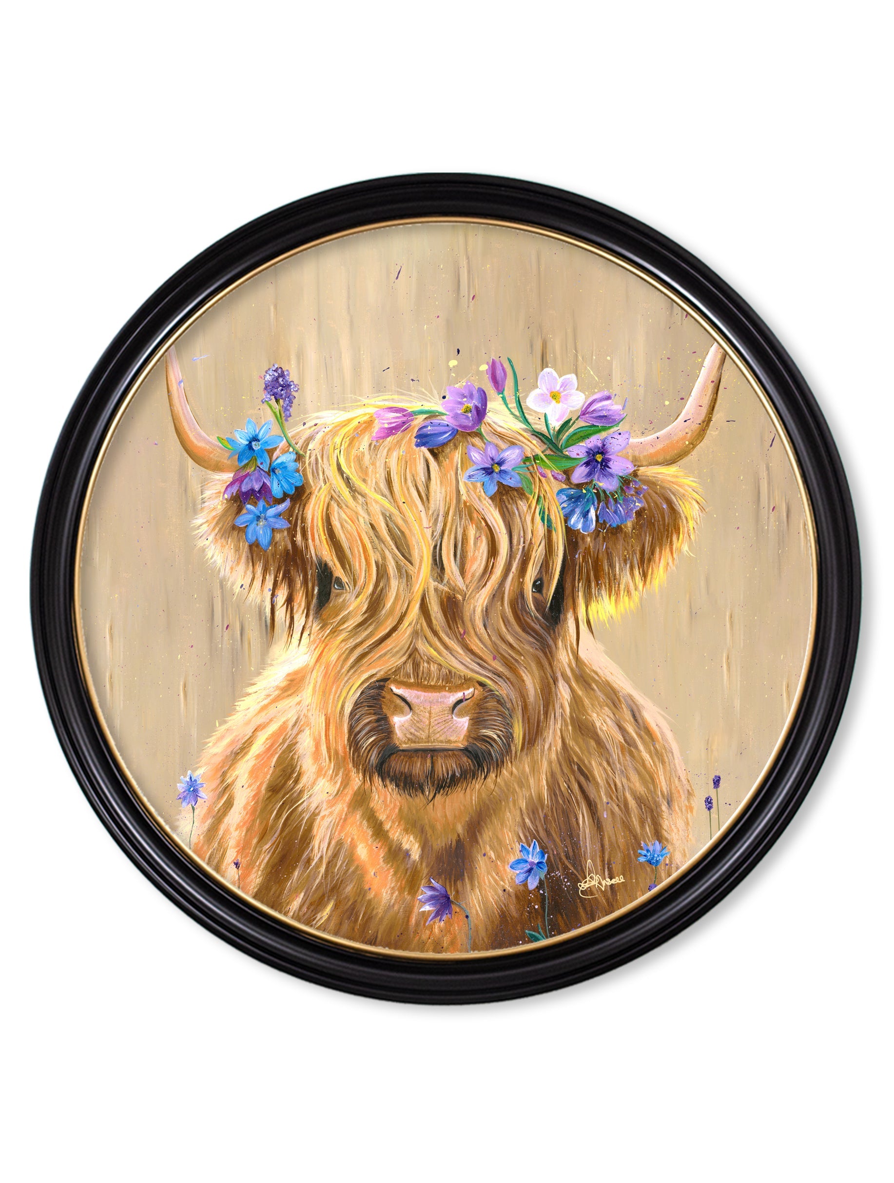 Highland Cow Print 'Flower Girl'