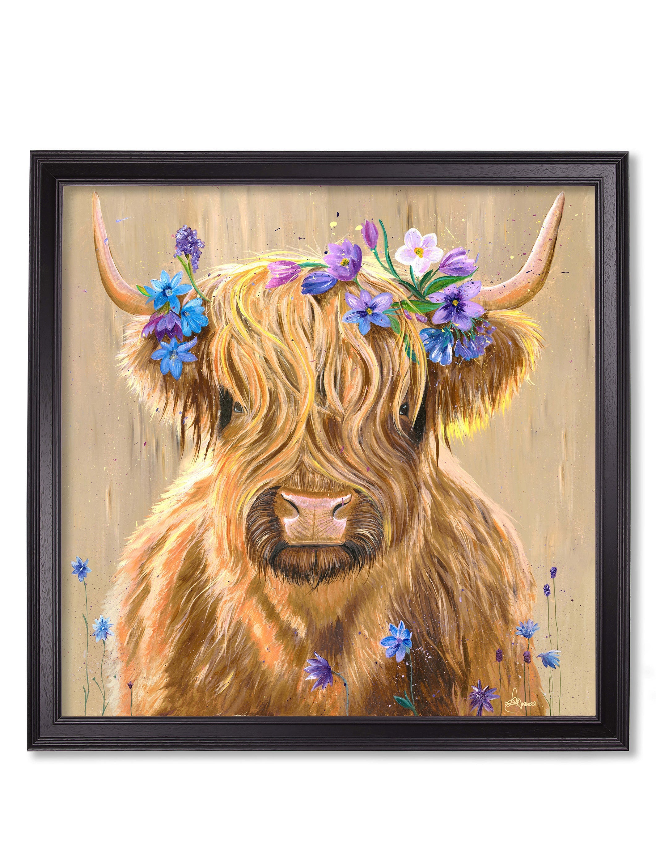 Highland Cow Print 'Flower Girl'