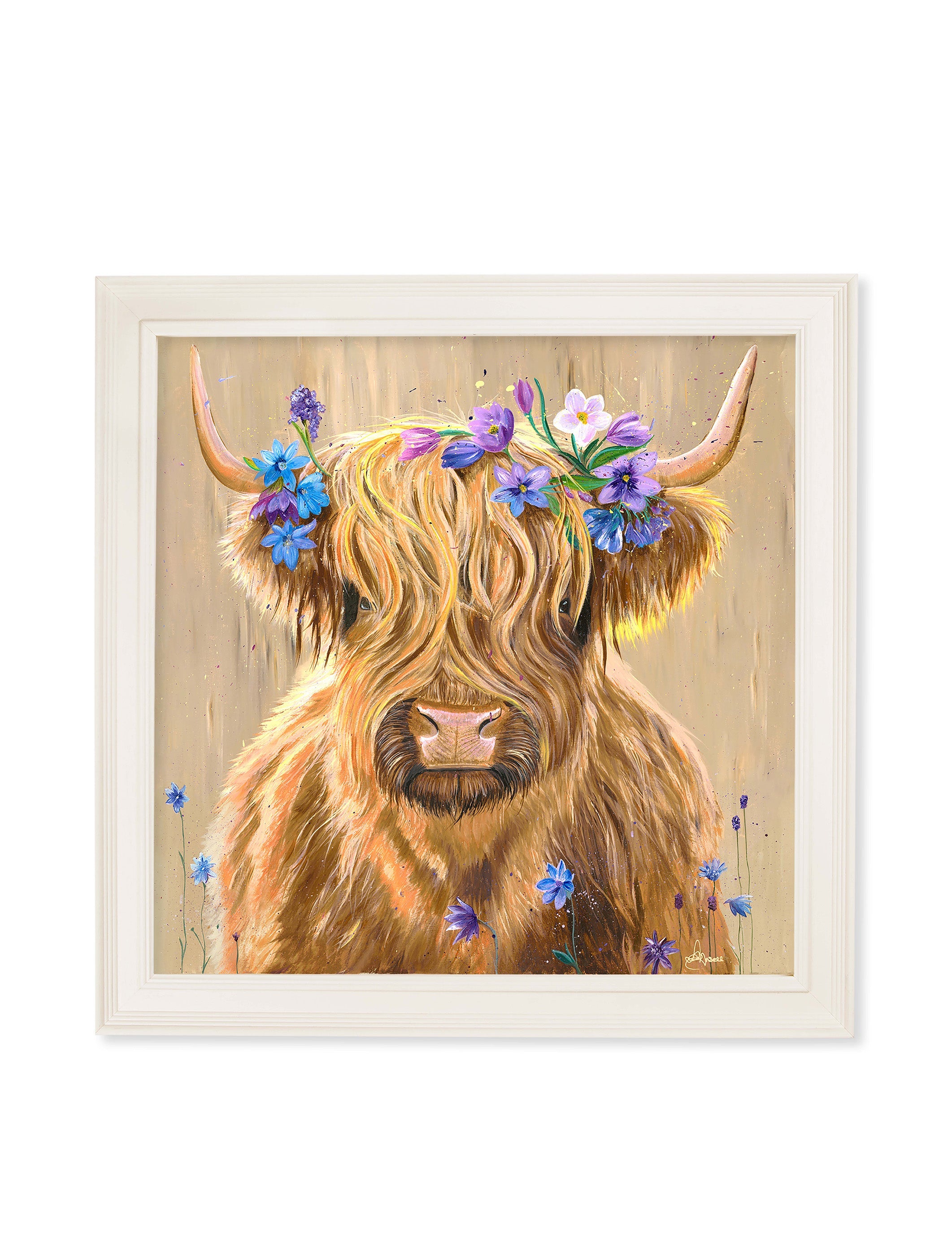 Highland Cow Print 'Flower Girl'