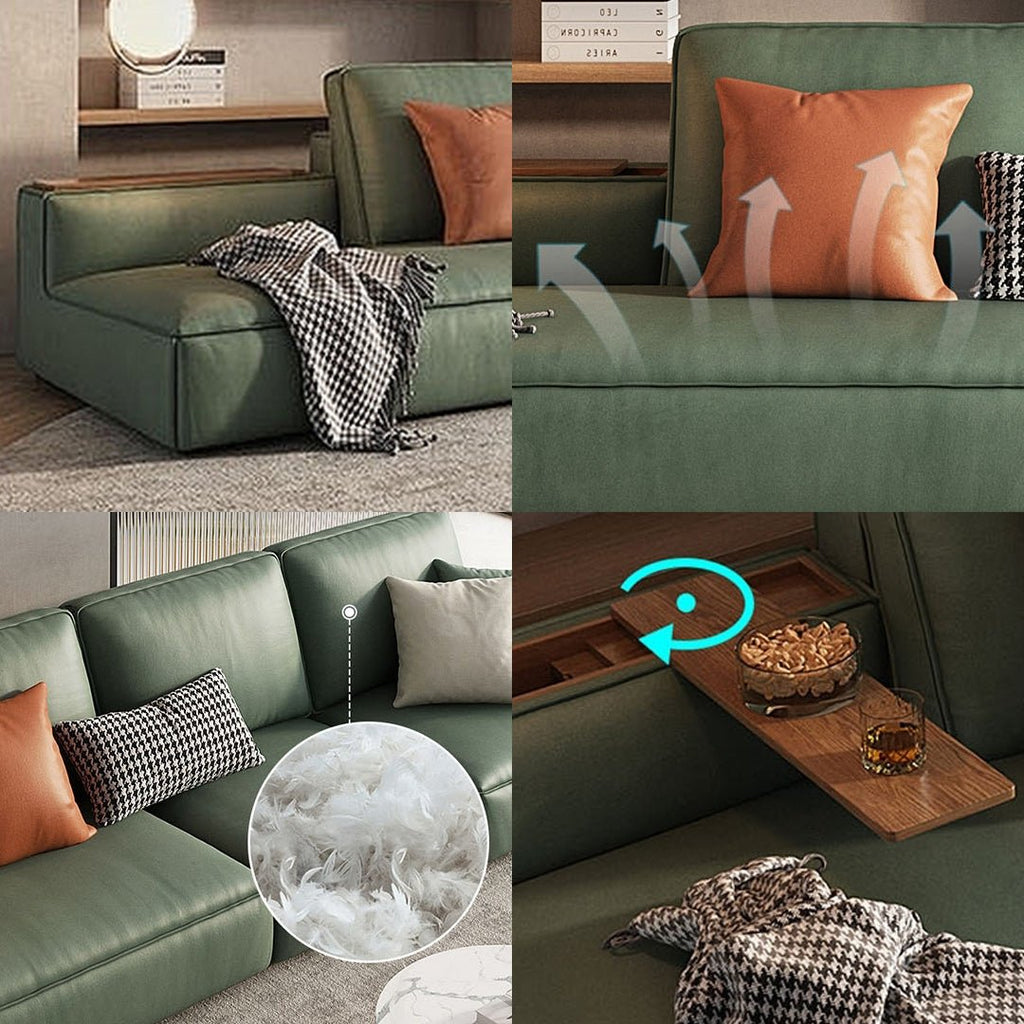 Cyril L511 Four Seater Sofa, Five Seater Sofa, Sixe Seater Sofa, Modular Sofa, Green - Miola