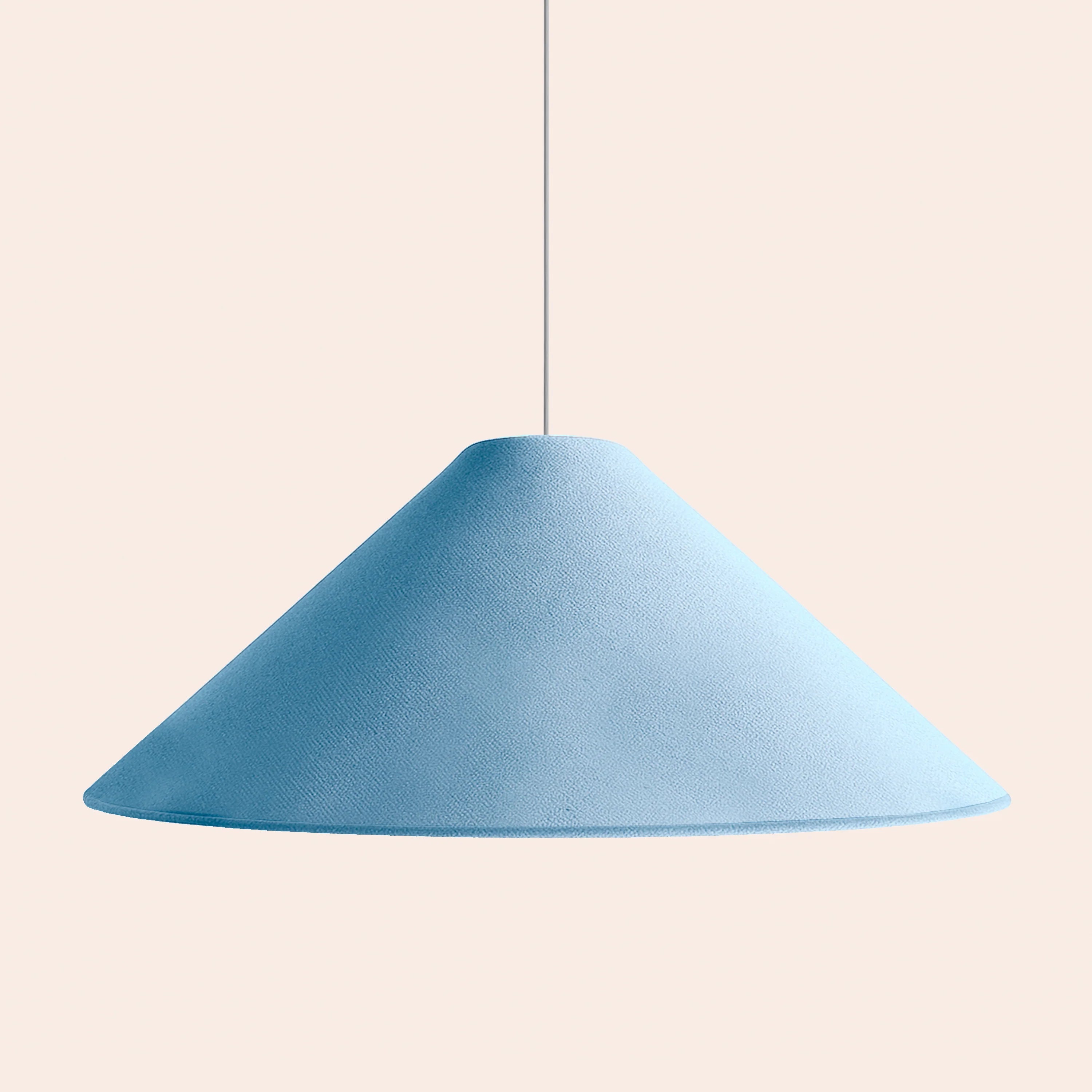 Damson blue check lined cone shade - Miola