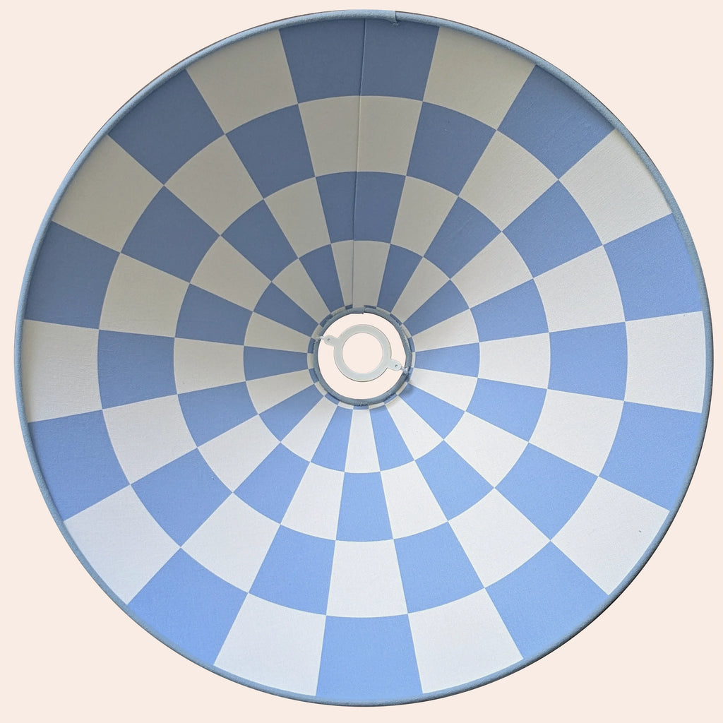 Damson blue check lined cone shade - Miola
