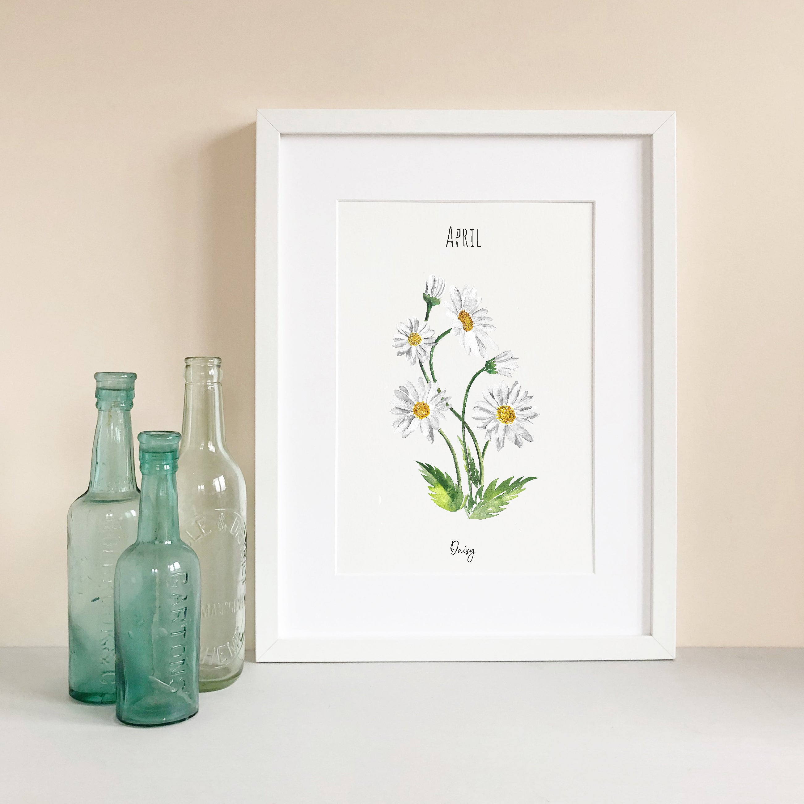 Daisy - April Birth Flower - Watercolour Fine Art Print