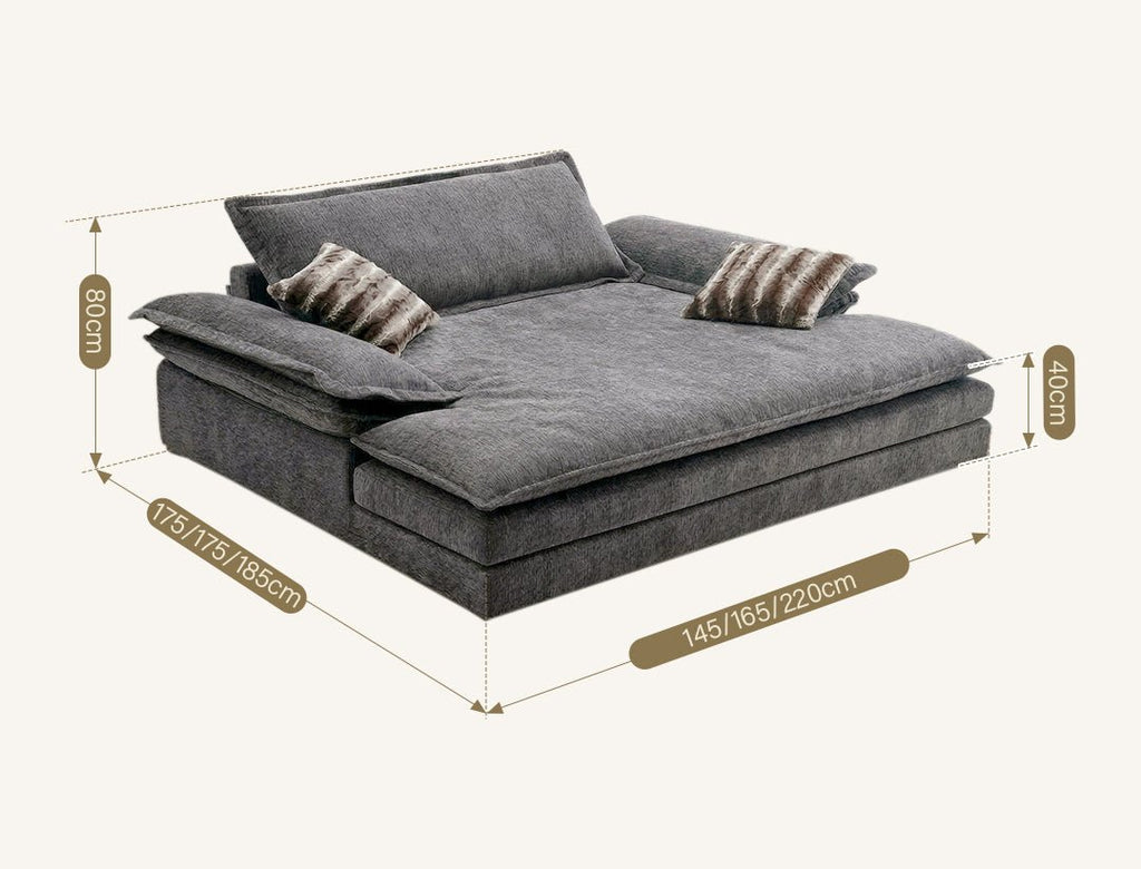 Dela Cruz Single Seater Sofa, Two Seater Sofa, Sofa Bed Chenille - Miola