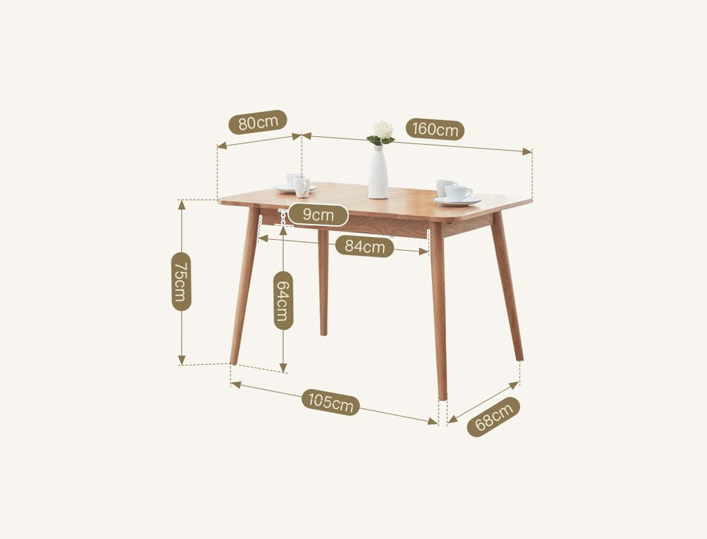 Delicia Extendable Dining Table, Ash - Miola
