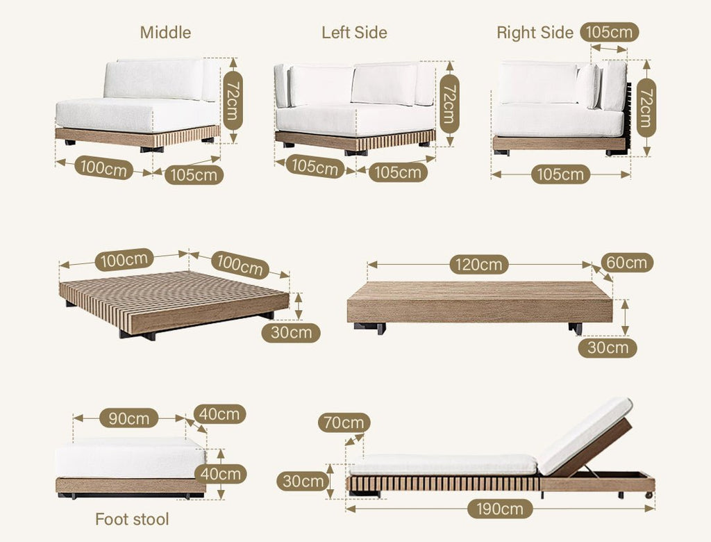 Delisia Tranquil Outdoor Garden Sofa Set - Miola