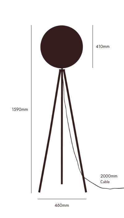 Yolk Yellow Diffuser Floor Lamp - Miola
