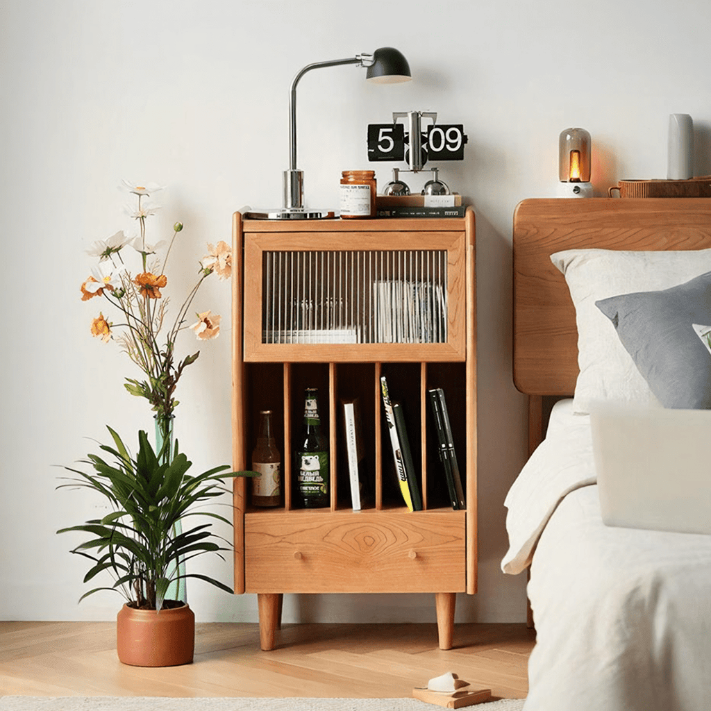 Dorilla Bedside Table, Oak, Side Table - Miola