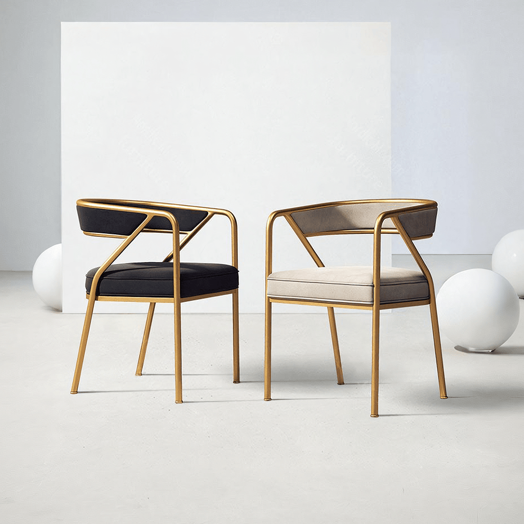 Dwight Dining Chair, Gold Frame - Miola
