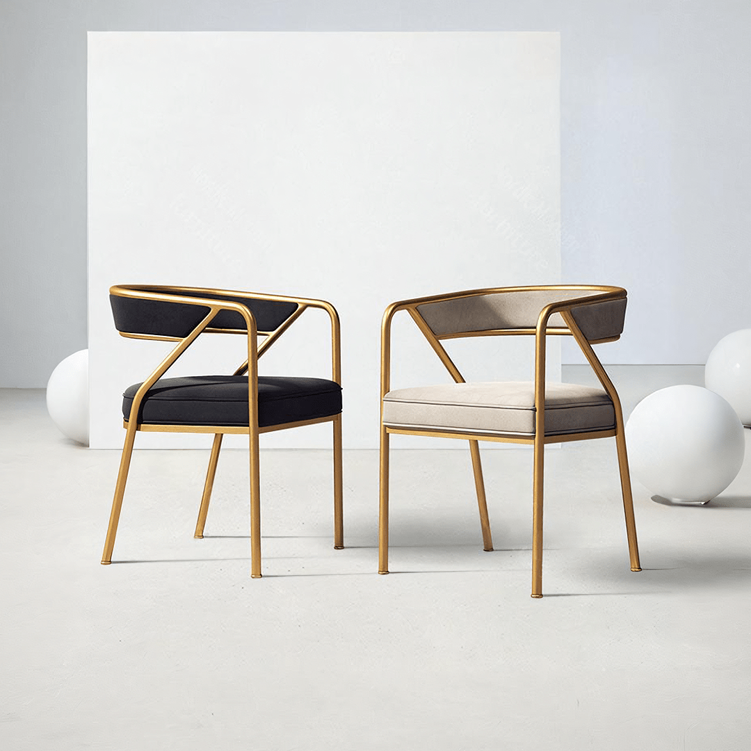 Dwight Dining Chair, Gold Frame - Miola